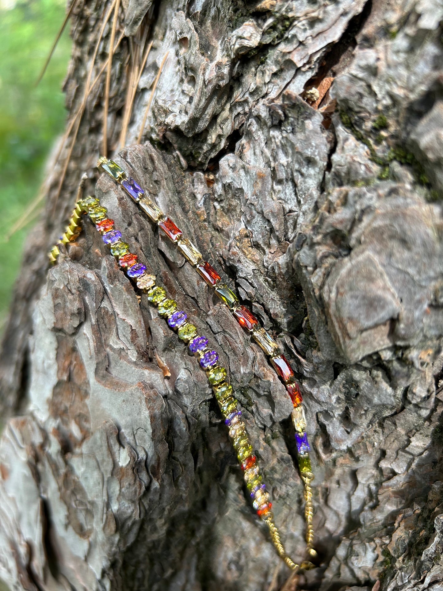 Waterproof 18K gold-plated stainless steel bracelet with vibrant zircon stones, elegant women’s jewelry Lebanon