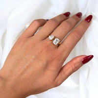 Cara Ring - Gold Ring with Pear Cut Zircon