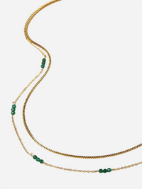 Nora – Gold Necklace with Emerald