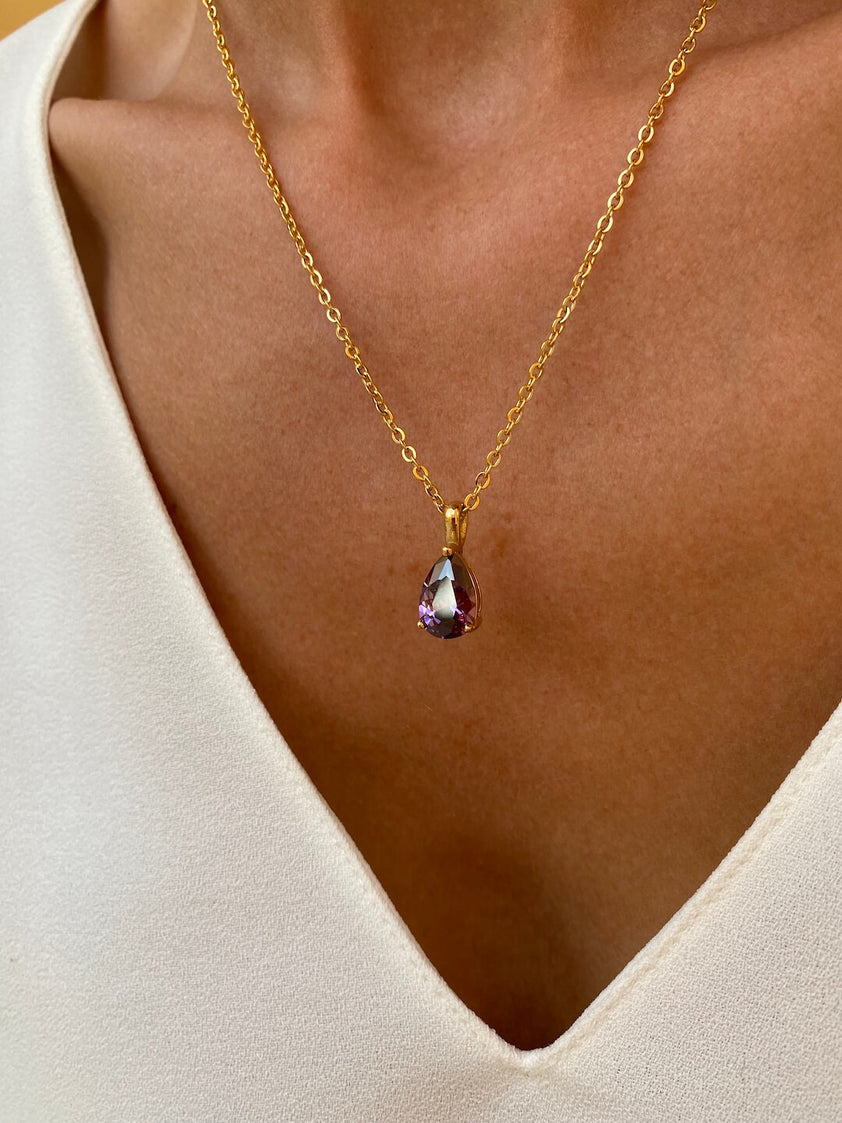 Zina – Gold Birthstone Necklaces