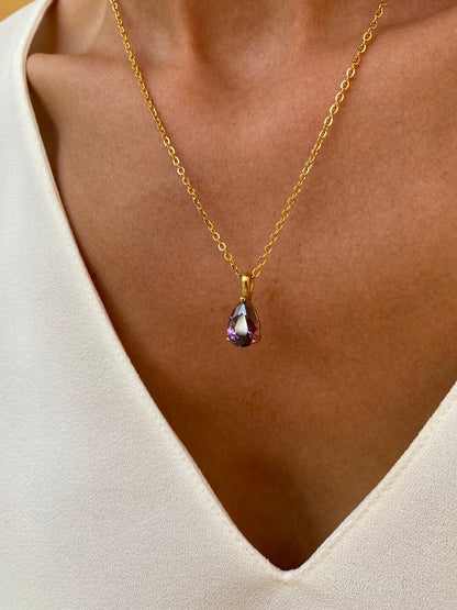 Zina – Gold Birthstone Necklaces
