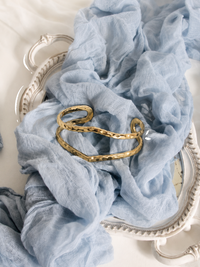 Alara Bangle - Gold Hammered Bangle