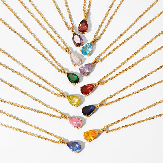 Zina – Gold Birthstone Necklaces