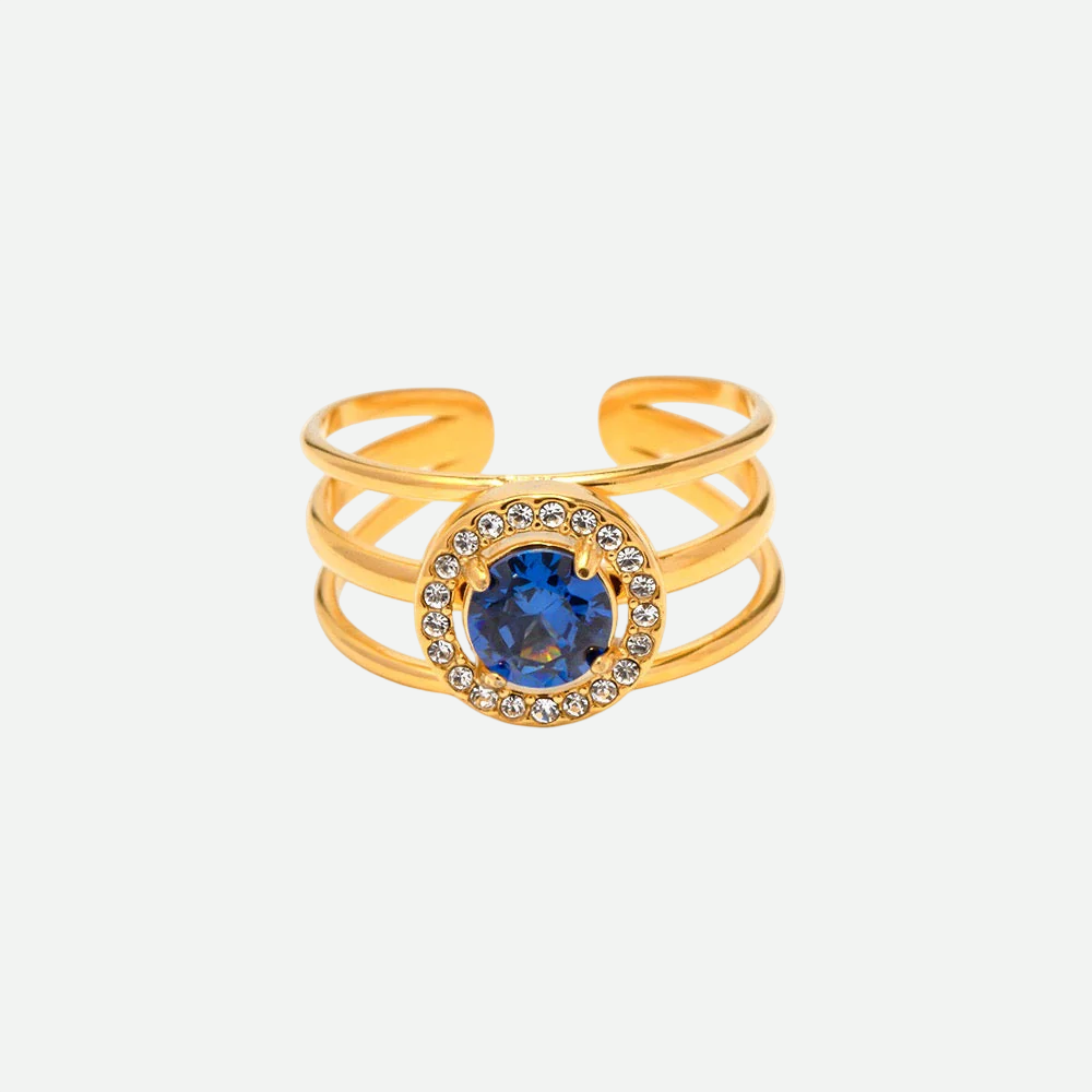 Reem – Aquamarine Gold Ring