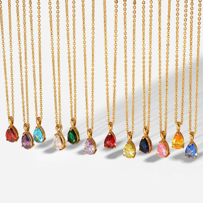 Zina – Gold Birthstone Necklaces