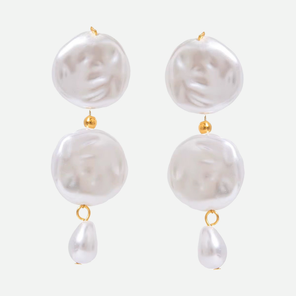 Marina Earrings - Freshwater Pearl Statement Drops