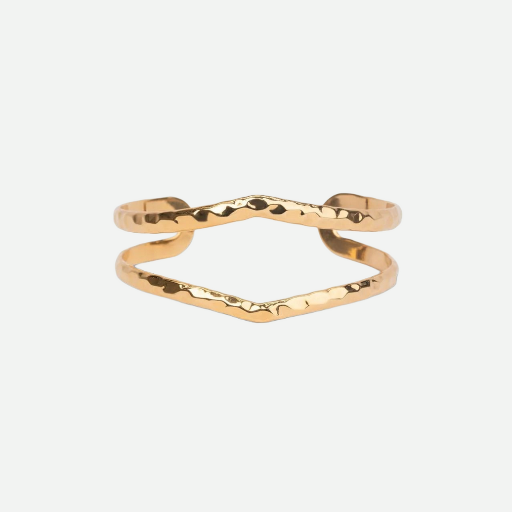 Alara Bangle - Gold Hammered Bangle