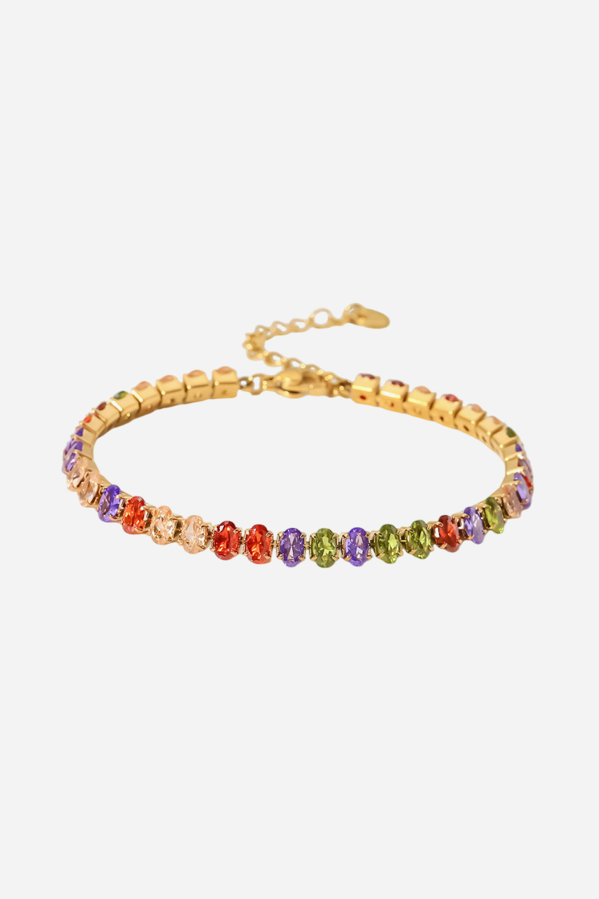 Karma – Gold Bracelet with Multi-Color Stones