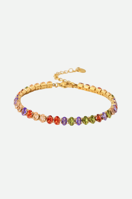 Karma – Gold Bracelet with Multi-Color Stones