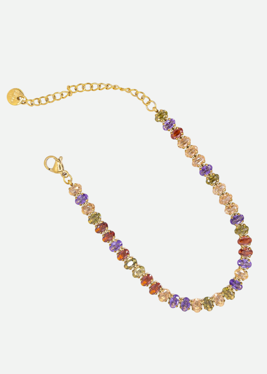 Karma – Gold Bracelet with Multi-Color Stones
