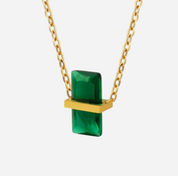 Ghiwa – Gold Necklace with Emerald Pendant