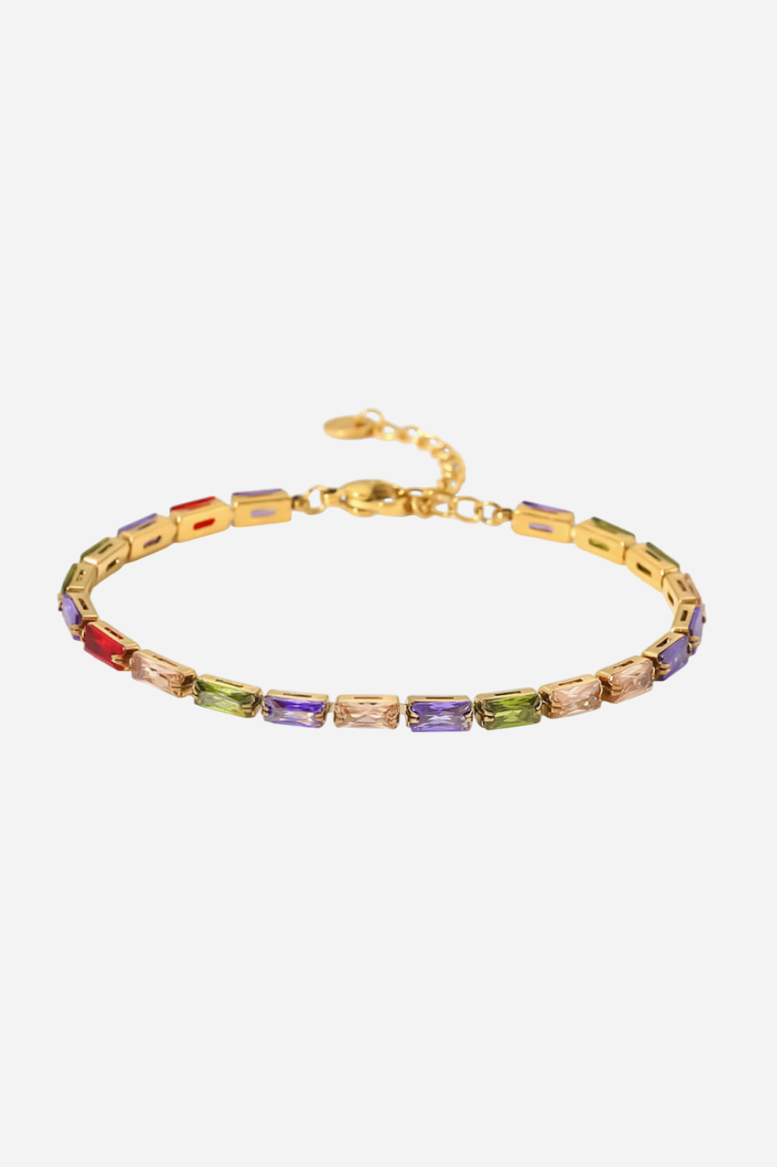 Karma – Gold Bracelet with Multi-Color Stones