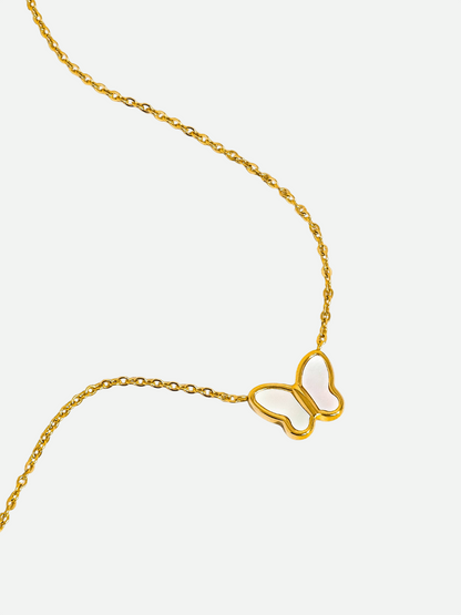 Vanessa Set – Butterfly Pendant Necklace & Stud Earrings