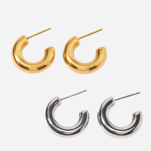 Kimberly – Gold and Silver Classic Hoops