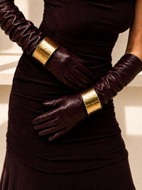 Katherine Bangle - Gold Hammered Cuff Bangle