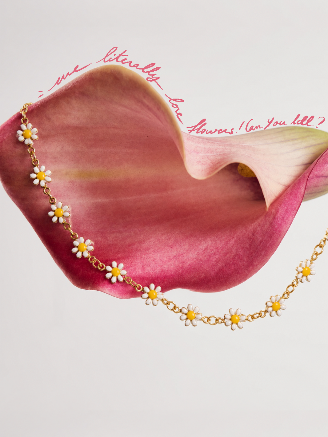 Daisy Bracelet - Hand-Painted White & Yellow Enamel