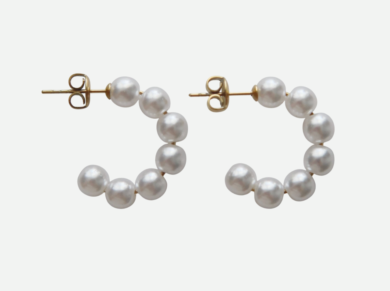 Perla – Pearl Hoop Earrings