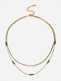 Nora – Gold Necklace with Emerald