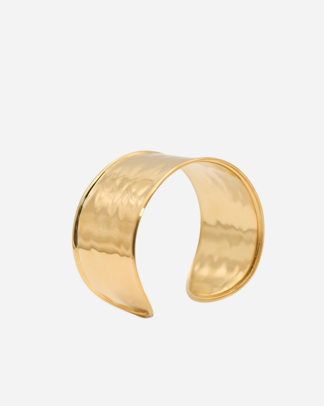 Katherine Bangle - Gold Hammered Cuff Bangle