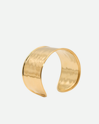 Katherine Bangle - Gold Hammered Cuff Bangle