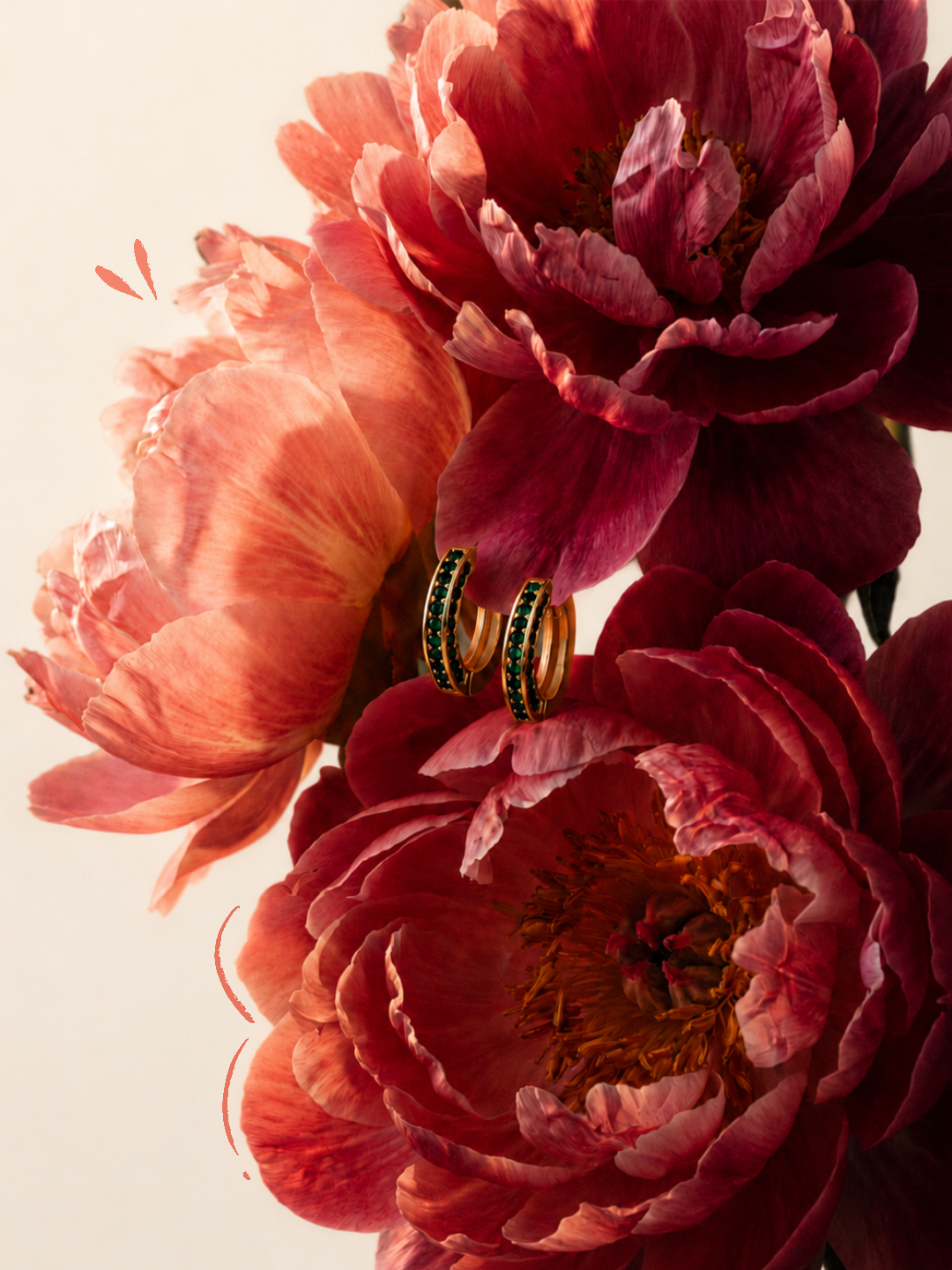Sydney – Gold Huggie Hoop Earrings with Diamond Zircon