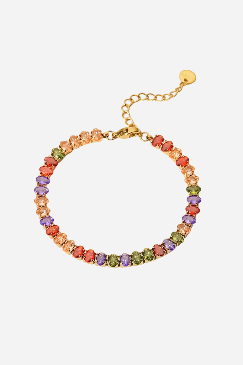 Karma – Gold Bracelet with Multi-Color Stones