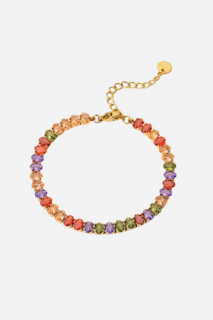 Karma – Gold Bracelet with Multi-Color Stones