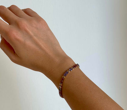 Karma – Gold Bracelet with Multi-Color Stones