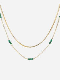 Nora – Gold Necklace with Emerald