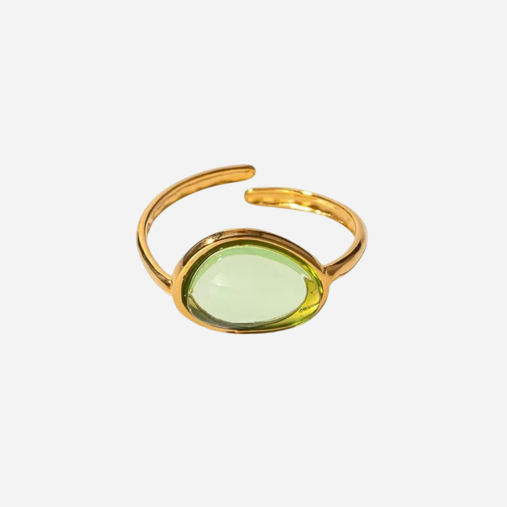 Eden – Gold Ring with Emerald Zircon