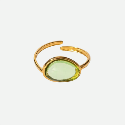 Eden – Gold Ring with Emerald Zircon