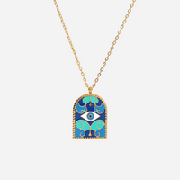 Rita – Protective Evil Eye Enamel Gold Necklace