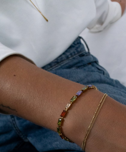 Karma – Gold Bracelet with Multi-Color Stones