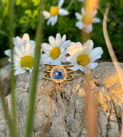 Reem – Aquamarine Gold Ring